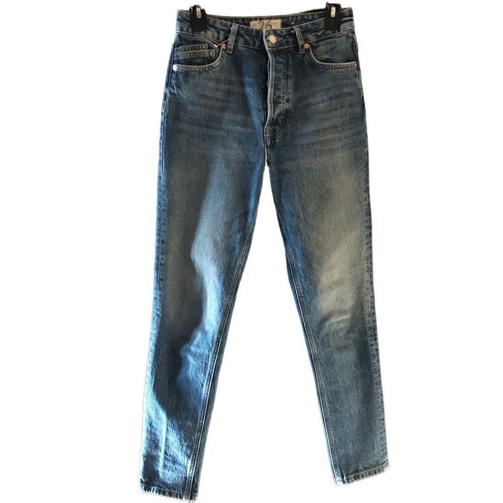 Free People Jeans Women 26 Rigid Denim Mom Ankle Medium Wash